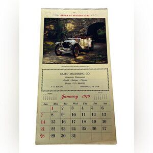 1979 Cam’d Machine Co yearly automobile calendar Pennsylvania